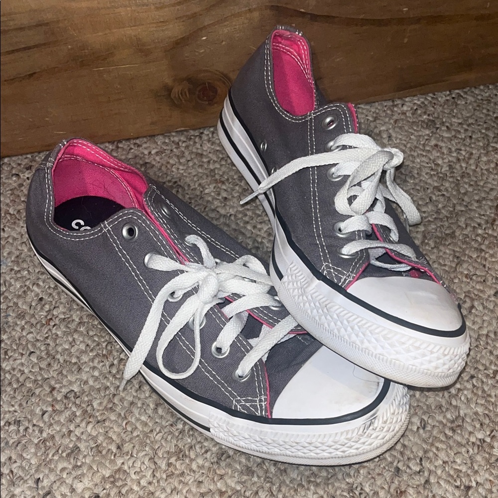 Converse Pink and Gray Sneakers